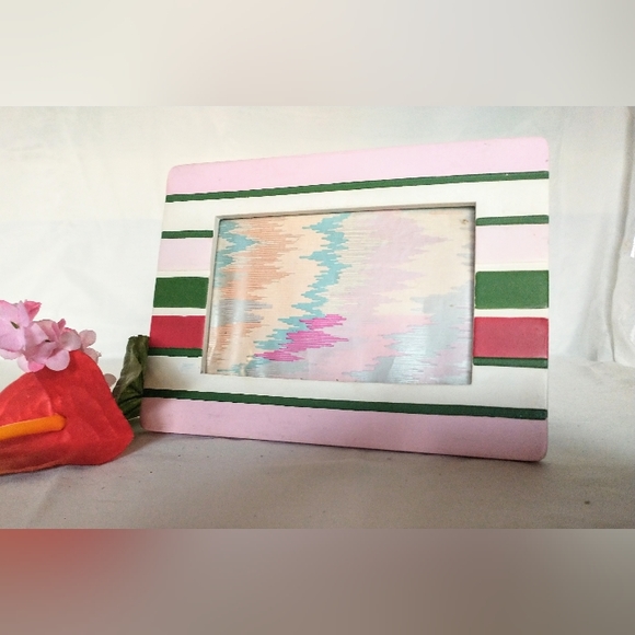 Vintage Ceramic Painted Frame - Easel Back - Picture 2 of 8